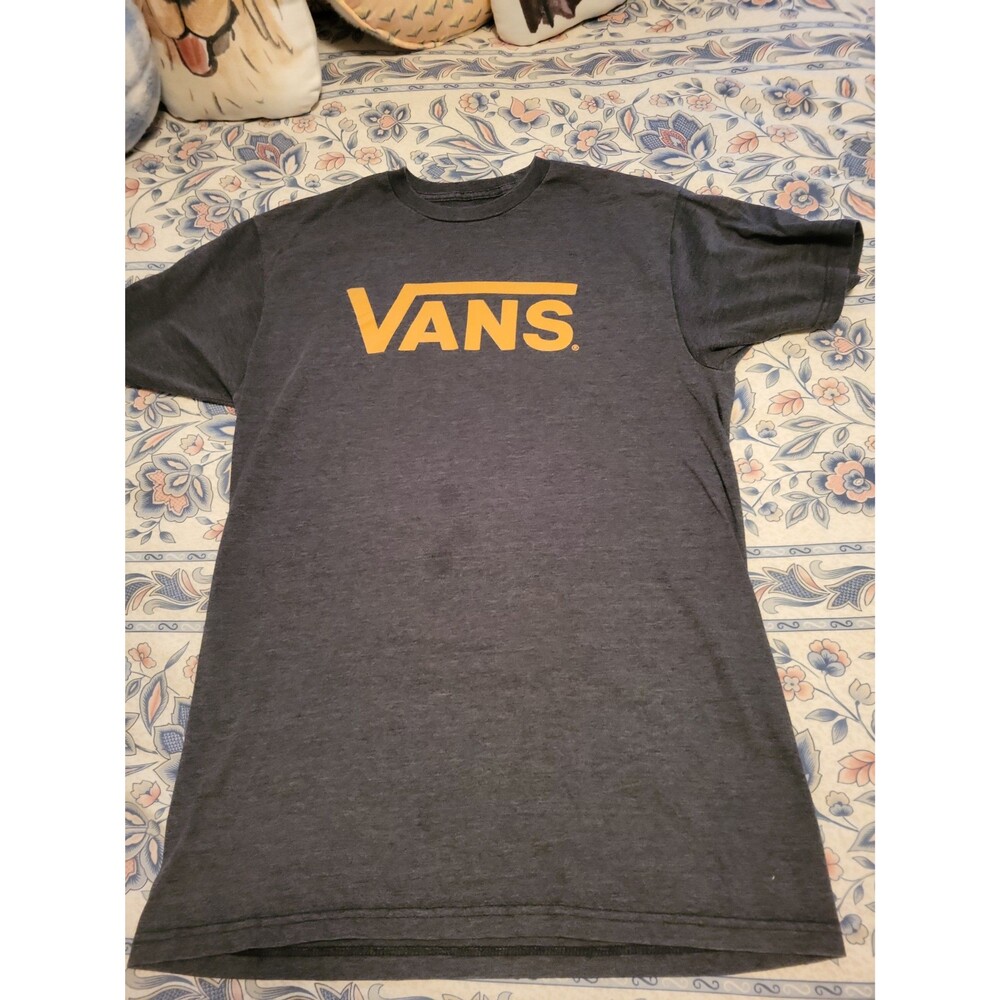 Vans Gray T-Shirt with Orange Logo